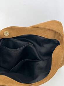 Retro Suede Large Capacity Casual Tote Bag, Color-Blocking Tote Handbag For Women Daily Use And Commute, Fashion Suede Bag Purse, Tote Bags For Ladies, Newest Fashionable Suede Bag For Women