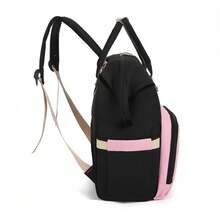 Maternity Backpack Bag Mom Baby Multifunction Modern Fashion Marisa - Hồng - Xem 5