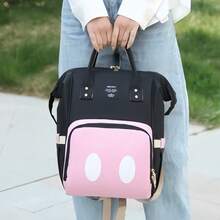 Maternity Backpack Bag Mom Baby Multifunction Modern Fashion Marisa - Hồng - Xem 3