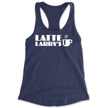 Latte Larry's Enthusiastic Coffee Racerback Tank Top For Women - Charcoal grey - View 3