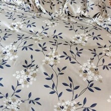 3 件套涤纶哑光印花羽绒被套，3 件套 [羽绒被套 + 2 个枕套。羽绒被和枕套无衬垫] - 小葉花枝 - 查看 4