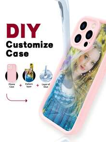 1 Ốp lưng điện thoại bằng nhựa in hình cuộc sống/gia đình/đám cưới/phong cảnh tùy chỉnh, tương thích với Redmi 13C 4G/ Mate 20 Pro/Honor 90/OPPO A16/Galaxy S20 FE/ 14 Pro Max/13 Pro Max, màu hồng - Hồng - Xem 2