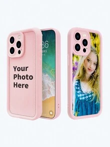 1 Ốp lưng điện thoại bằng nhựa in hình cuộc sống/gia đình/đám cưới/phong cảnh tùy chỉnh, tương thích với Redmi 13C 4G/ Mate 20 Pro/Honor 90/OPPO A16/Galaxy S20 FE/ 14 Pro Max/13 Pro Max, màu hồng - Hồng - Xem 6