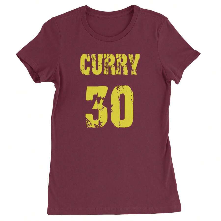Curry #30 Womens T-Shirt - 紫紅色 - 查看 1