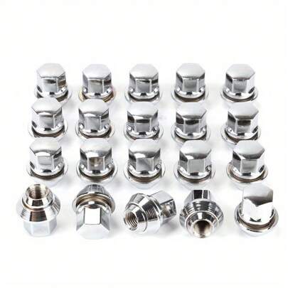 20PCS Alloy Wheel Nuts M12 X 1.5 Wheel Locking Nuts Taper Washer 19mm Hex Bolt Floating Captive Replacement For Fiesta, Kuga, Focus