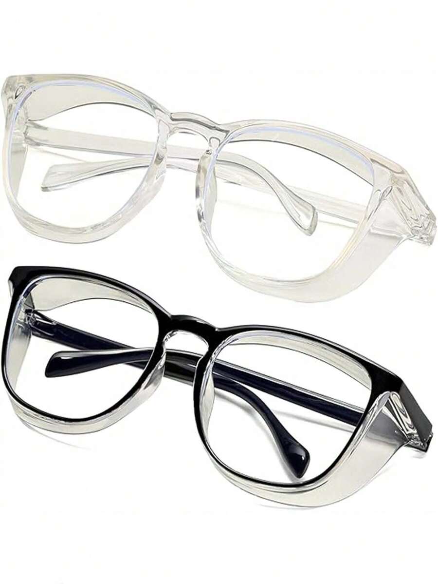 1pc Anti-Fog Safety Glasses Nurse Goggles Oversize Clear Frame Anti