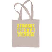 Straight Outta Steeler Nation Football  Shopping Tote Bag