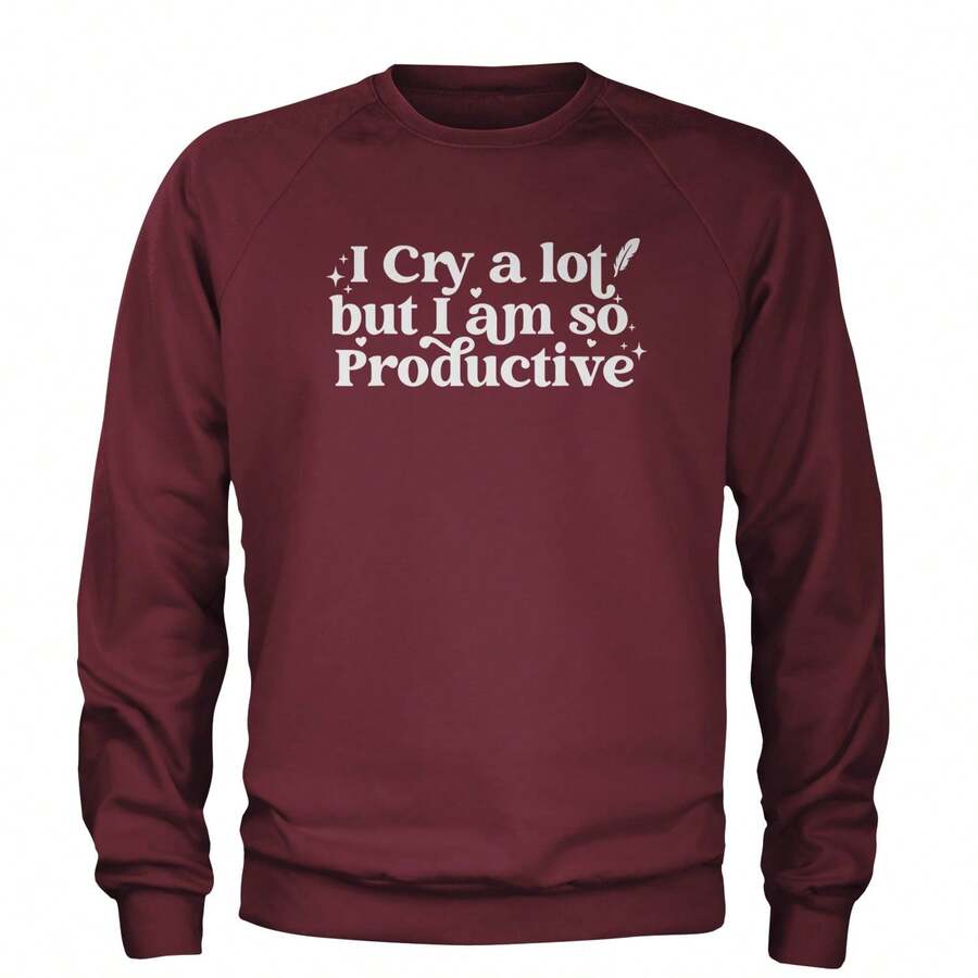 I Cry A Lot But I Am So Productive TTPD Adult Crewneck Sweatshirt