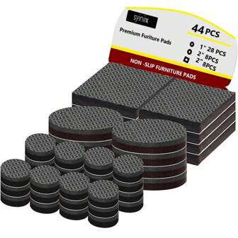 Non Slip Furniture Pads - 44pcs 1 In And 2 In Furniture Grippers, Non Skid For Furniture Legs,Self Adhesive Rubber Furniture Feet, Anti Slide Hardwood Floor Protector For Keep Couch Stoppers