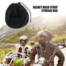 Motorcycle Helmet Bag - Lightweight Nylon Backpack, For Sport Riding & Travel - 黑色 - 查看 10