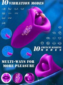 Vibratore realistico a forma di lingua a rosa per sesso, Vibratore G-spot per donne, Vibratore clitorideo con vibrazioni a forma di lingua per leccamento orale, Stimolatore per clitoride e capezzoli, giocattoli sessuali per adulti per donne, coppie e masturbazione femminile, Orgasmo, Sesso orale, Vibratori sexy, Giocattoli sessuali per adulti, Plug anali, Dildo, BDSM, Consolatori, Benessere sessuale