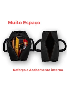 Canvas Tool Bag Suitcase For Electrician Tools 8 Compartments - 黑色 - 查看 3