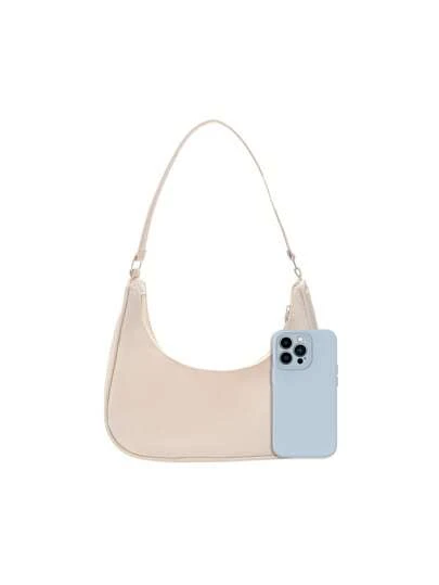 1pc Summer Kids' Oxford Cloth Basic Minimalist Sling Bag, Solid Color Zipper Underarm Crossbody Bag Suitable For College Students/Girls/Teenagers For Festivals/Vacation/Holiday/University/School