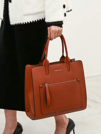 Briefcase Ladies Large-Capacity Commuter Computer Tote Bag Premium Vintage Handbag Office Documents Crossbody Bag