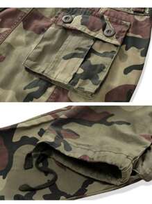 TRGPSG Men's Relaxed Fit Cargo Pants With Pockets, Outdoor Camo Cotton Work Pants For Men(No Belt) - C29 Camo - Xem 4