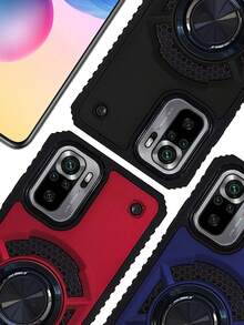 FUNDA USO RUDO CLIP O CON ANILLO PARA ZTE BLADE A71 - Blanco y Negro - Ver 2