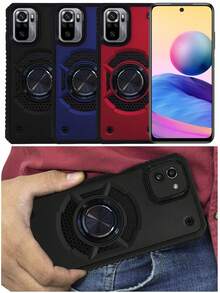 FUNDA USO RUDO CLIP O CON ANILLO PARA ZTE BLADE A71 - Blanco y Negro - Ver 4