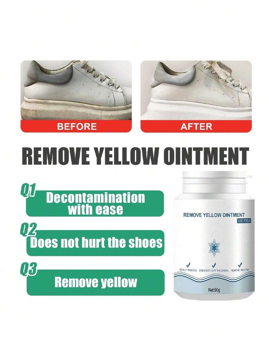 Shoe Cleaning And Stain Removal And Yellowing Gel To Remove Oxidation
