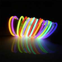 50/100 que phát sáng số lượng lớn 8 inch, vòng tay, vòng cổ, đèn neon phát sáng, lễ hội, bóng đá, đồ dùng tiệc tùng - Hoàn hảo cho các sự kiện kỷ niệm - Nhiều màu - Xem 8