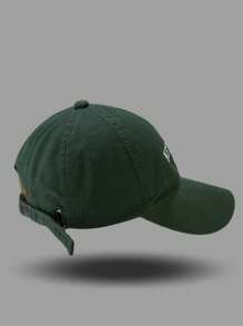 NY Cap Curved Brim, Stonewashed, Strapback New York, Scented For Everyday, Casual Wear - xanh quân đội - Xem 2