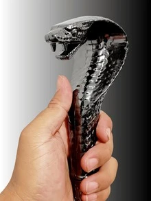 1pc 双色眼镜蛇弧形蛇纹鱼鳞纹动物纹金属材质做旧两节可拆卸休闲地中海万圣节道具角色扮演暗黑表演权杖优雅高端英国绅士手杖适合日常使用作为礼物 - 彩色 - 查看 6