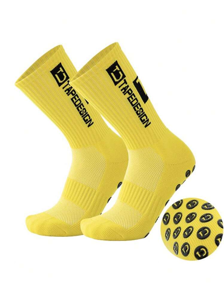 Sports Outdoor Socks Yellow/Red/Blue/White/Black 5 Pairs Of Men's Calf Sports Socks, 1 Pair Of Medium Socks Of Specified Color, Non-Slip Shock Absorption, Comfortable And Breathable Socks, Suitable For Football, Cycling, Basketball Training, Running Outdoor Men's Socks EU38-45 - Multicolor - View 17