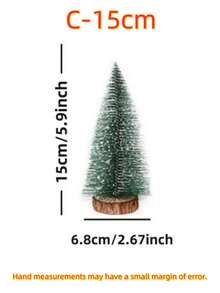 1 件迷你圣诞树，10 厘米/15 厘米/25 厘米/30 厘米植绒松针圣诞树，雪景桌面小圣诞树装饰礼物，松针圣诞装饰，适合作为圣诞礼物送给父亲、男朋友、女朋友 - 彩色 - 查看 7