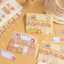 1pc Capybara Design Memo Pad Cute Guinea Pig Index Sticker Writable Sticky Notes, Room Decoration, Christmas Decoration, Party Decoration, Suitable For Gatherings, Parties, Kitchens, Restaurants, Etc., DIY Creative Home Stickers, Gifts For Friends - Multicolor - View 4