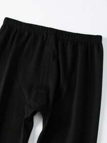 2pcs Set Men's Fashionable Striped Sleeve Thermal Underwear, Thermal Lined Autumn/Winter Base Layer