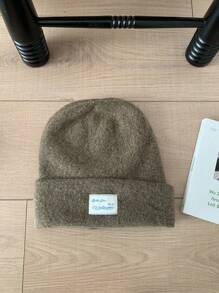 1pc Solid Color Slim-Fit Sewn Label Fashionable Korean Version Knit Hat, New Women's Elastic Warm Knitted Watermelon Hat, Breathable, Versatile Brimless Knit Cap, Suitable For Campus, Daily Wear, Outdoor Sports - Multicolor - View 13