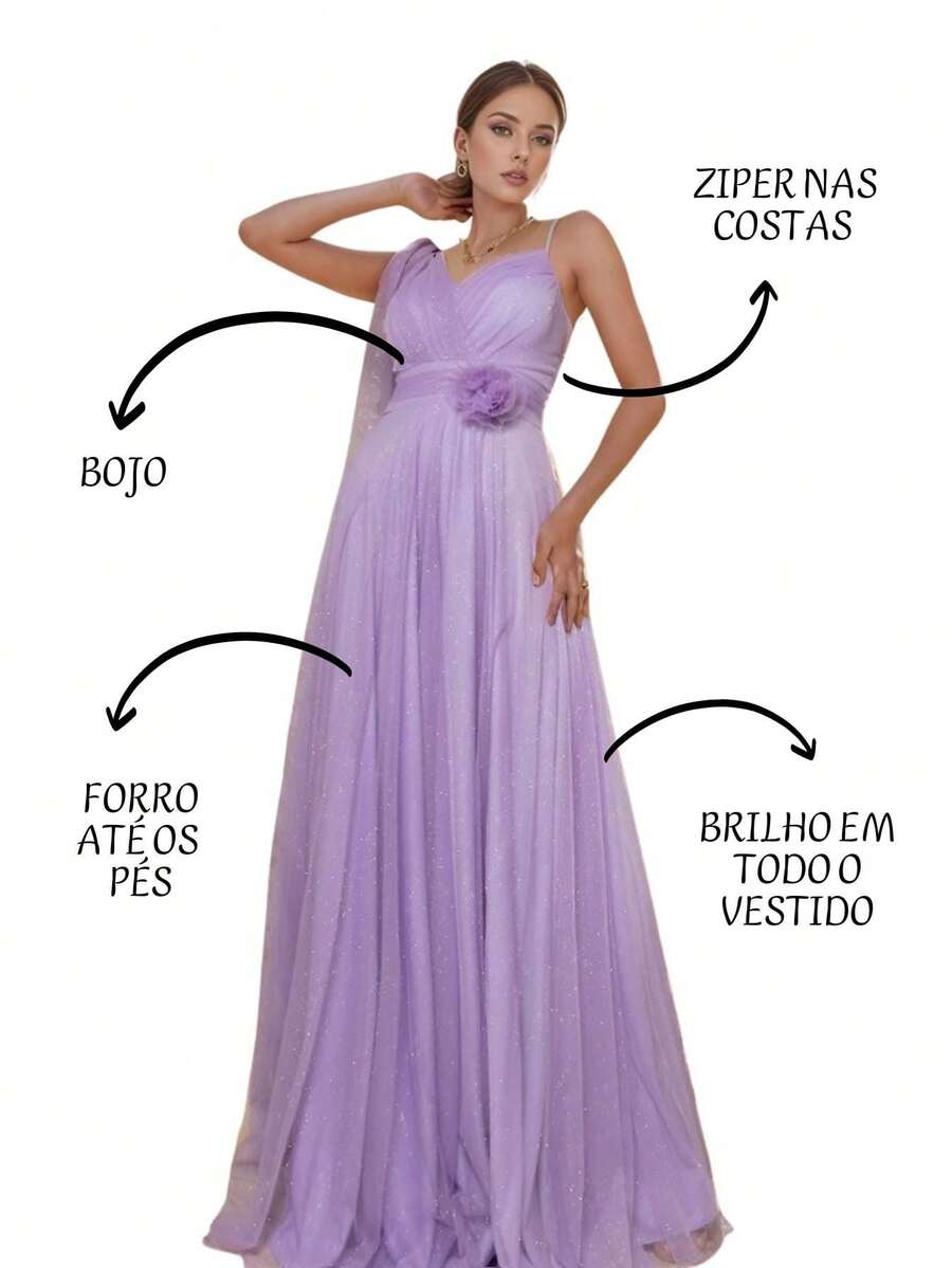 Long Elegant Shiny Bridesmaid Dress For Wedding Graduation SHEIN UK