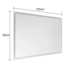 100x60 Badspiegel mit LED Beleuchtung Wandspiegel Badezimmerspiegel Lichtspiegel