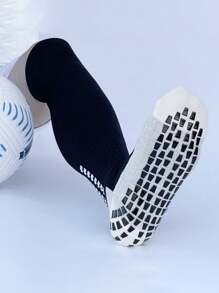 Meias esportivas de futebol (1 par/2 pares) Meias esportivas masculinas executivas de joelho, meias elásticas de compressão, meias esportivas de futebol e beisebol com pontos antiderrapantes acolchoados na parte inferior, adequadas para homens, adolescentes e adultos