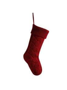 Vớ Giáng sinh đan lớn, Túi đựng kẹo, Túi đựng quà, Đồ trang trí Giáng sinh, Giáng sinh - Nhiều màu - Xem 15