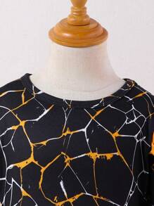 Young Girl Cobweb Cap Sleeve Halloween Party Dress