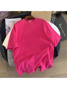 Daisy Flower T-Shirt Various Colors 100% Cotton - 玫紅色 - 查看 2