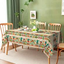 1 件万圣节墨西哥风格装饰桌布，防水防污，适合晚餐、野餐、派对、餐厅、咖啡馆、户外使用，多种尺寸可供选择 - 彩色 - 查看 15