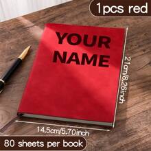 Customizable Soft-Touch Personalized Notebooks, Customizable Notebook Name, Phone Number, Exercise Books, Memo Pads, Meeting Notebooks, Soft-Leather Notebooks, Customizable Meeting Notebooks, A5 Notebooks, Diaries, Gifts, Birthday Gifts, Christmas Gifts Back To School Multi-Functional,Ornamental,Engraved Colorful,Vintage,Contracted Royal Blue,Burgundy Red,Green,Hot Pink Custom,Unique,Customized Personalized Wedding Gifts,Personalized Gifts For Women/Men,Personalized Notepads Ideal Gifts For Him Her,Boyfriend,Girlfriend,Family,Friends,Children,Students,Clients,Workers For Anniversaries,For Birthdays,For Graduation,For Weddings,For School,For Business/Work/Office - Skin-feel Soft Cover Notebook With Customized Name - View 9