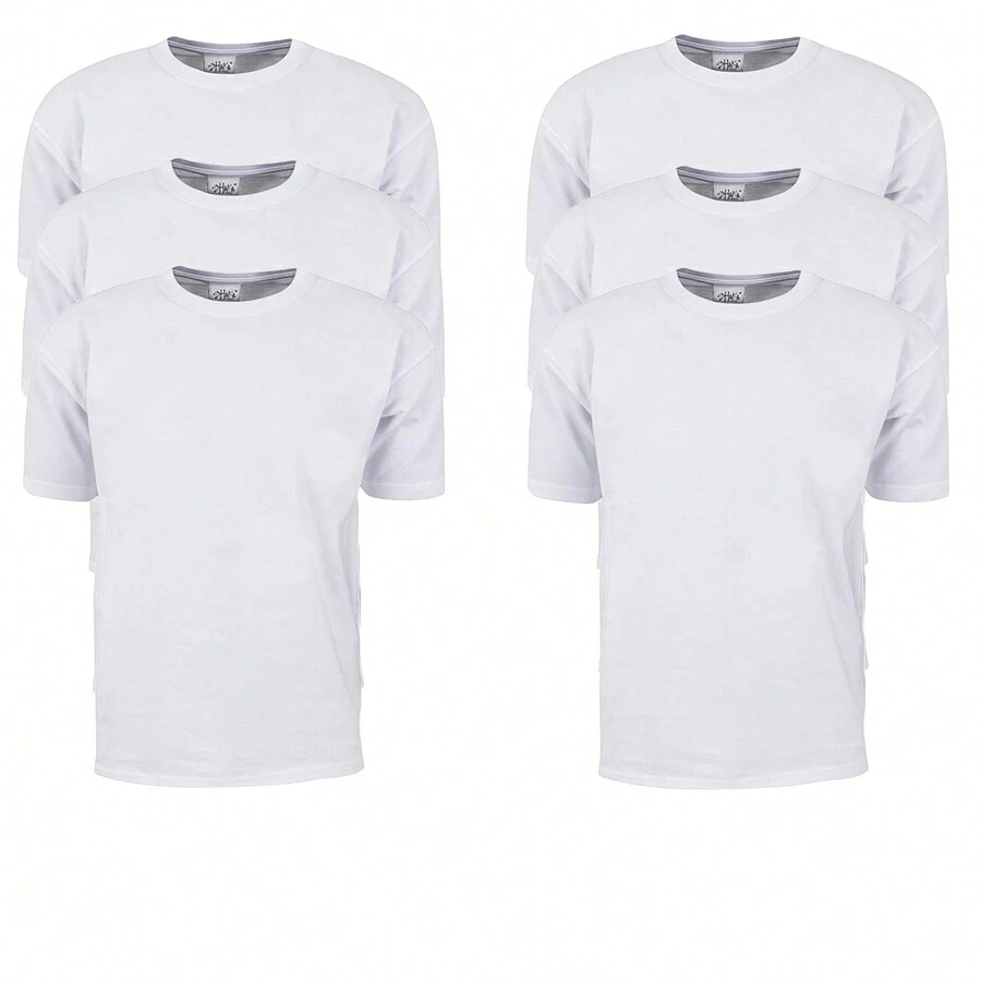 Shaka Wear Adult Max Heavyweight T-Shirt Pack Of 6 - 白色 - 查看 1
