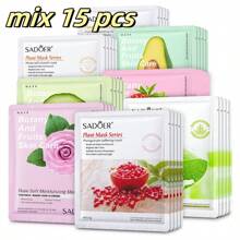 SADOER 1 Peça/15 Peças/30 Peças/50 Peças Máscara Facial de Rosa Vegetal, Máscara Facial Hidratante