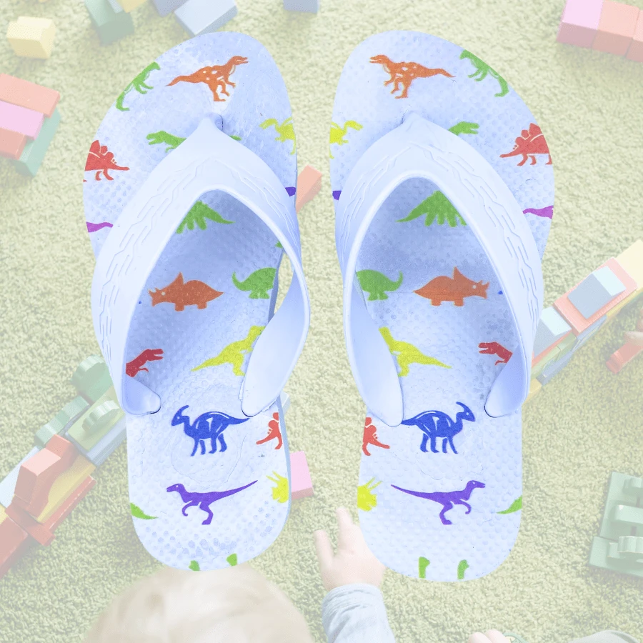 Boys' Micro-Expanded Slippers Super Soft Digital Transfer You Will Be Surprised - 白色 - 查看 1