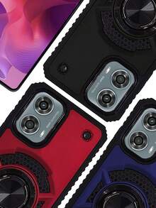 HEAVY DUTY CLIP O CASE WITH RING FOR MOTO G04 MOTO G24 - 紅色 - 查看 4