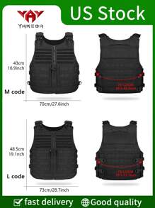 YAKEDA Popular Outdoor Quick Release Tactical Vest, Outdoor Gear - Black - View 6