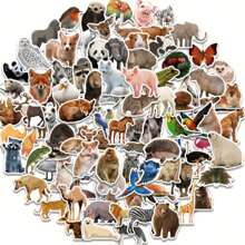 100pcs Realistic Animal Stickers Suitable For Decorating Skateboard,Computer,Desk,DIY Art,Art And Craft Supplies,Scrap Book Supplies,Scented Stickers,Squirrel Stickers,Art Supplies Stickers,Stickers Book Stickers,Puppy Stickers,Duck Stickers,Desk