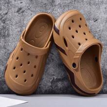 情侣款 Squidgy 一脚蹬凉鞋，男士夏季户外露趾休闲厚底防滑沙滩鞋 - 棕色 - 查看 2