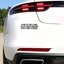 1PC Funny Sarcastic Sticker | 'I'm Not Actually Funny' Vinyl Decal | Adult Humor Stickers For Laptops, Water Bottles, And Computers | Waterproof, Durable & Perfect For Gifts | Hilarious Quote Sticker