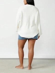 1pc Fashionable Blue Sexy Women Top - White - View 2