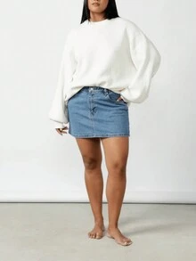 1pc Fashionable Blue Sexy Women Top - White - View 4