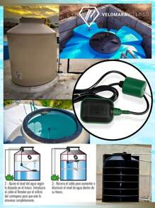 Flotador Eléctrico Electronivel Sensor Bomba Tinaco Cisterna Herramienta Para Hogar Mantenimiento Agua - Verde - Ver 2