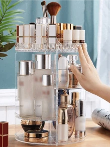 Organizador de maquillaje giratorio de 360 grados, Transparante, Gran capacidad - Multicolor - Ver 3